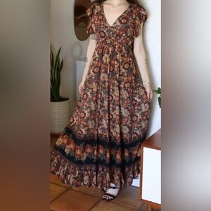 Angie Floral Rayon maxi dress